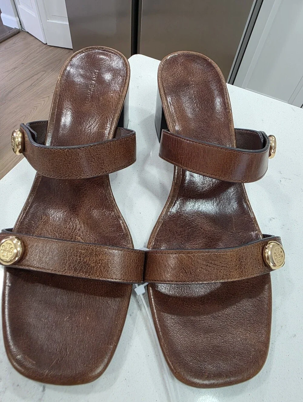 Tory Burch Romy City Sandal 55mm In Milk Chocolate Women SZ 9.5
